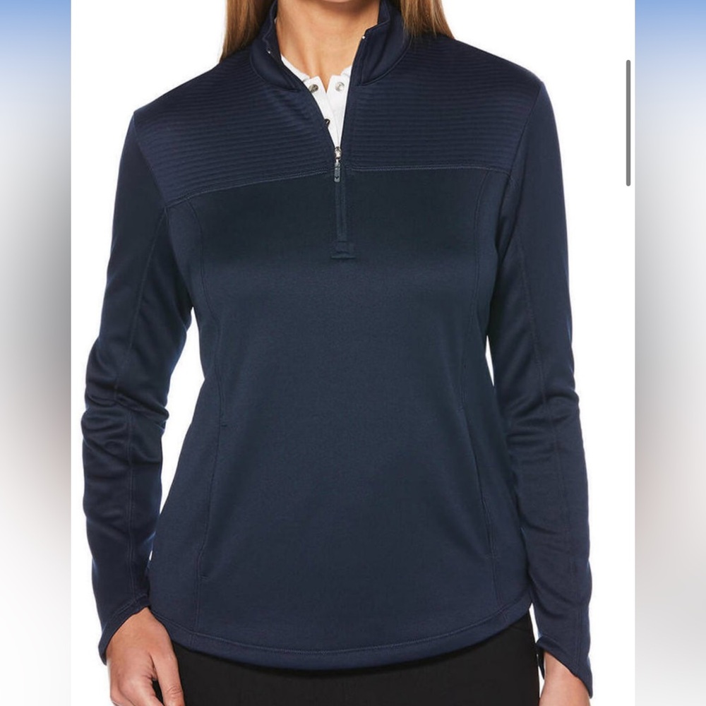 Callaway Golf Women's Peacoat Ottoman Fleece Quarter-Zip